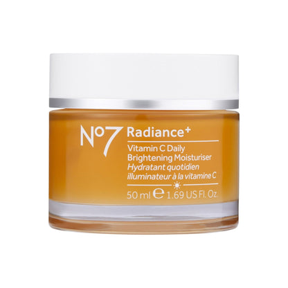 No7 Radiance+ Vitamin C Daily Brightening Face Moisturizer for Dull Skin, All Skin Types, 1.69 oz