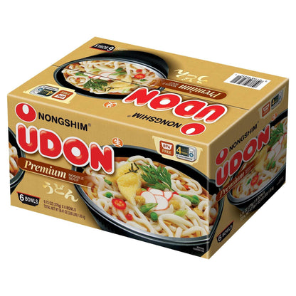 Nongshim, Udon Noodle Soup Bowl, 9.73 oz, 6-Count