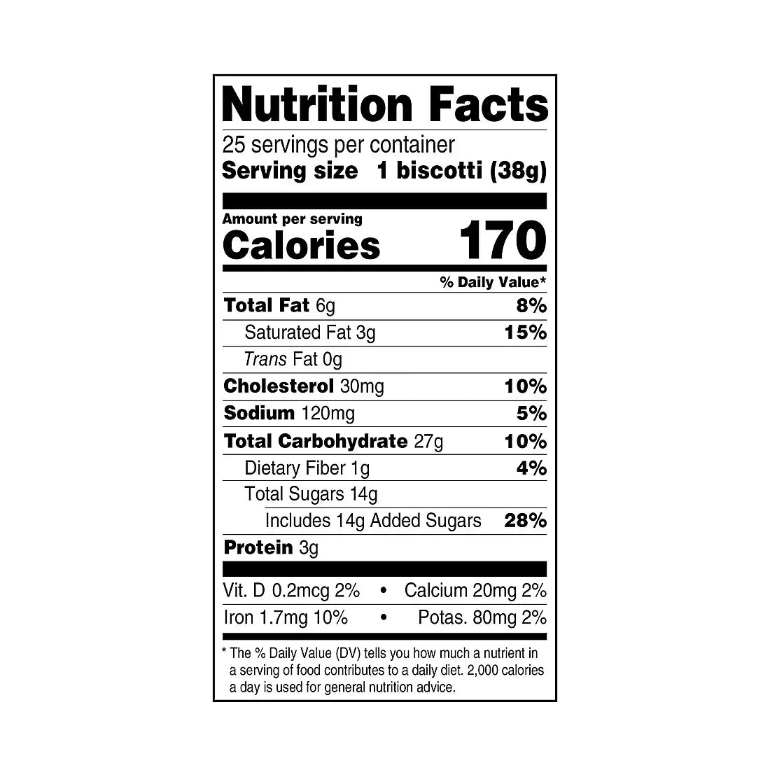 Nonni's, Cioccolati Biscotti Carton, 25 ct.