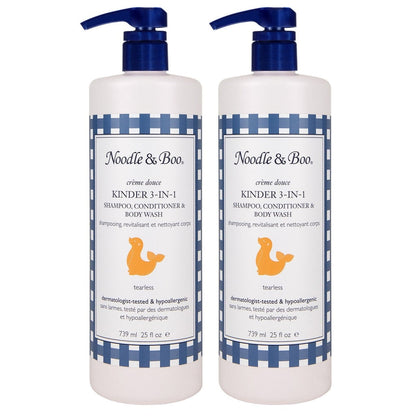 Noodle & Boo Kinder 3-In-1 Shampoo, Conditioner & Body Wash 25 fl oz, 2-pack
