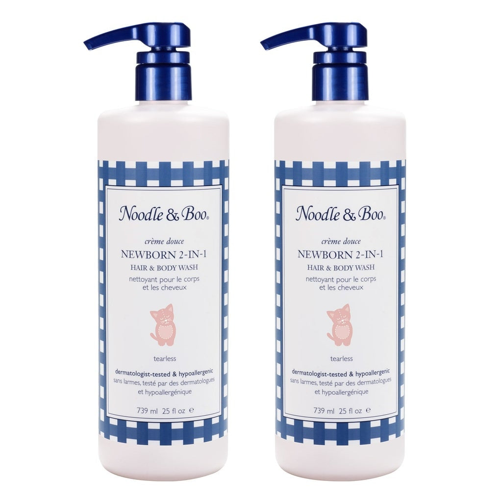 Noodle & Boo Newborn 2-in-1 Hair & Body Wash, 25 fl oz, 2-pack