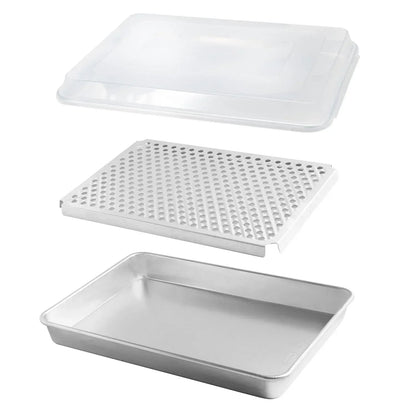Nordic Ware 3-Piece Crisping and Roasting Set with Lid