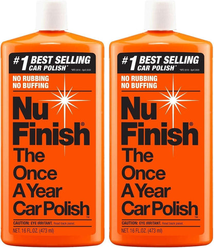 Nu Finish Car Polish, NF-76 Liquid Polish for Cars, Trucks, 16 Fl Oz Each (Pack of 2)