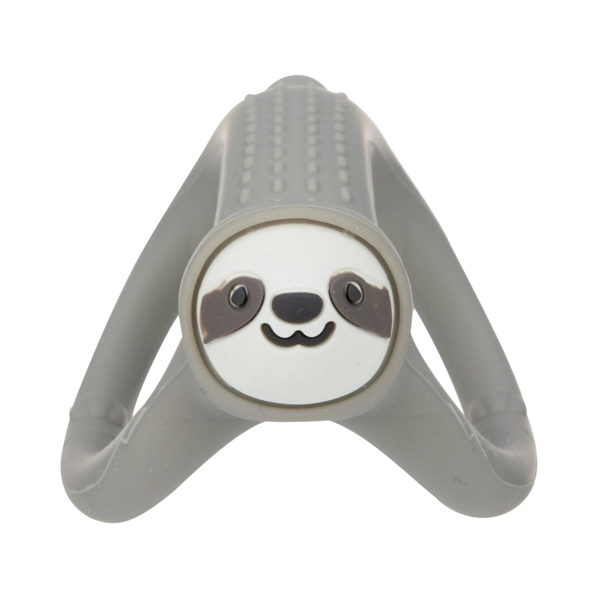 Nuby Loopals Silicone Teether for Babies, Gray Sloth Infant Teething Toy