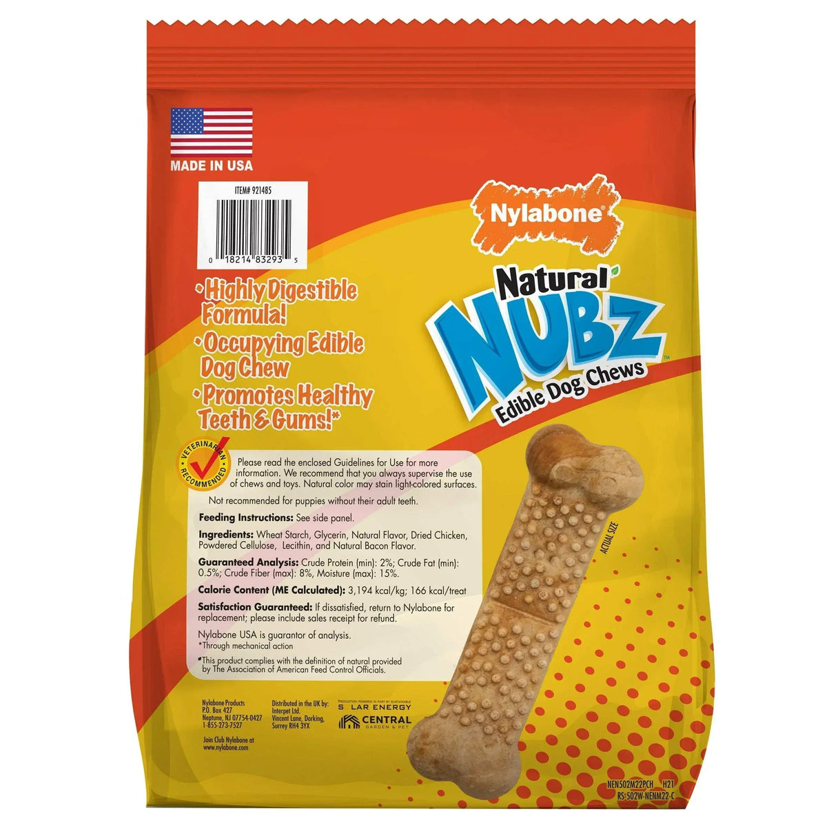 Nylabone NUBZ Dog Chews, 22-count, 2-pack
