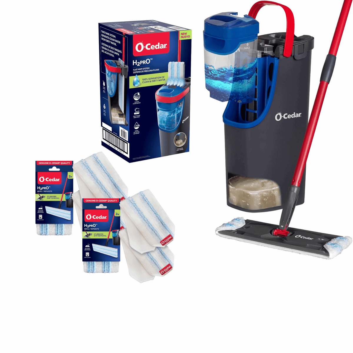 O-Cedar H2prO™ Flat Mop System