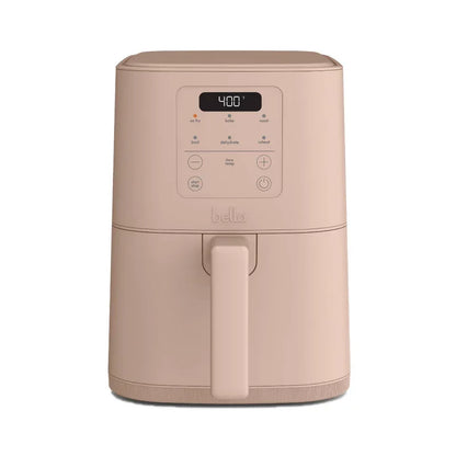 bella 4qt Slim Air Fryer Oatmilk: Small Beige Electric Fryer, 1300W, 2-Year Warranty, Plastic & Aluminum, 7.27 lbs