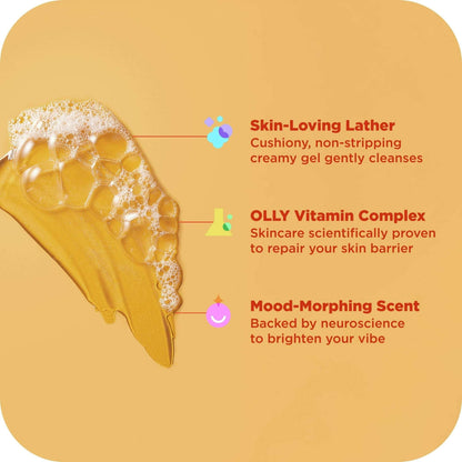 OLLY Bright Body Wash Repairs & Brightens Skin Citrus Currant, 17 oz