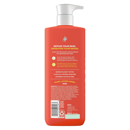 OLLY Bright Body Wash Repairs & Brightens Skin Citrus Currant, 17 oz