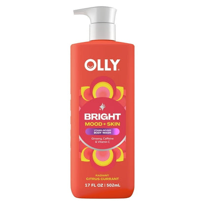 OLLY Bright Body Wash Repairs & Brightens Skin Citrus Currant, 17 oz
