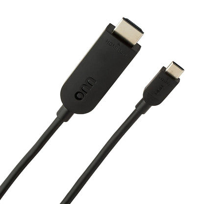 onn. USB-C to HDMI Cable (6 Feet / 1.8m), 4K Video & Audio Output for Laptop, Tablet, Phone to TV, Monitor, Projector