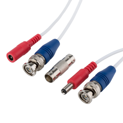 onn 100' BNC Security Cable, White
