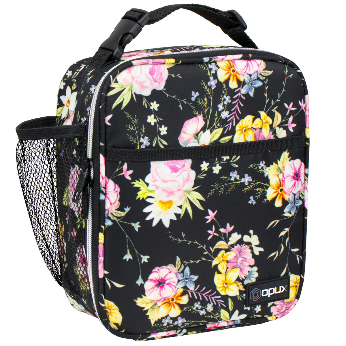 OPUX Premium Insulated Lunch Box, Soft School Lunch Bag for Kids Boys Girls, Leakproof Small Lunch Pail Men Women Work, Reusable Compact Cooler Tote Lunchbox for Office Adult, Black