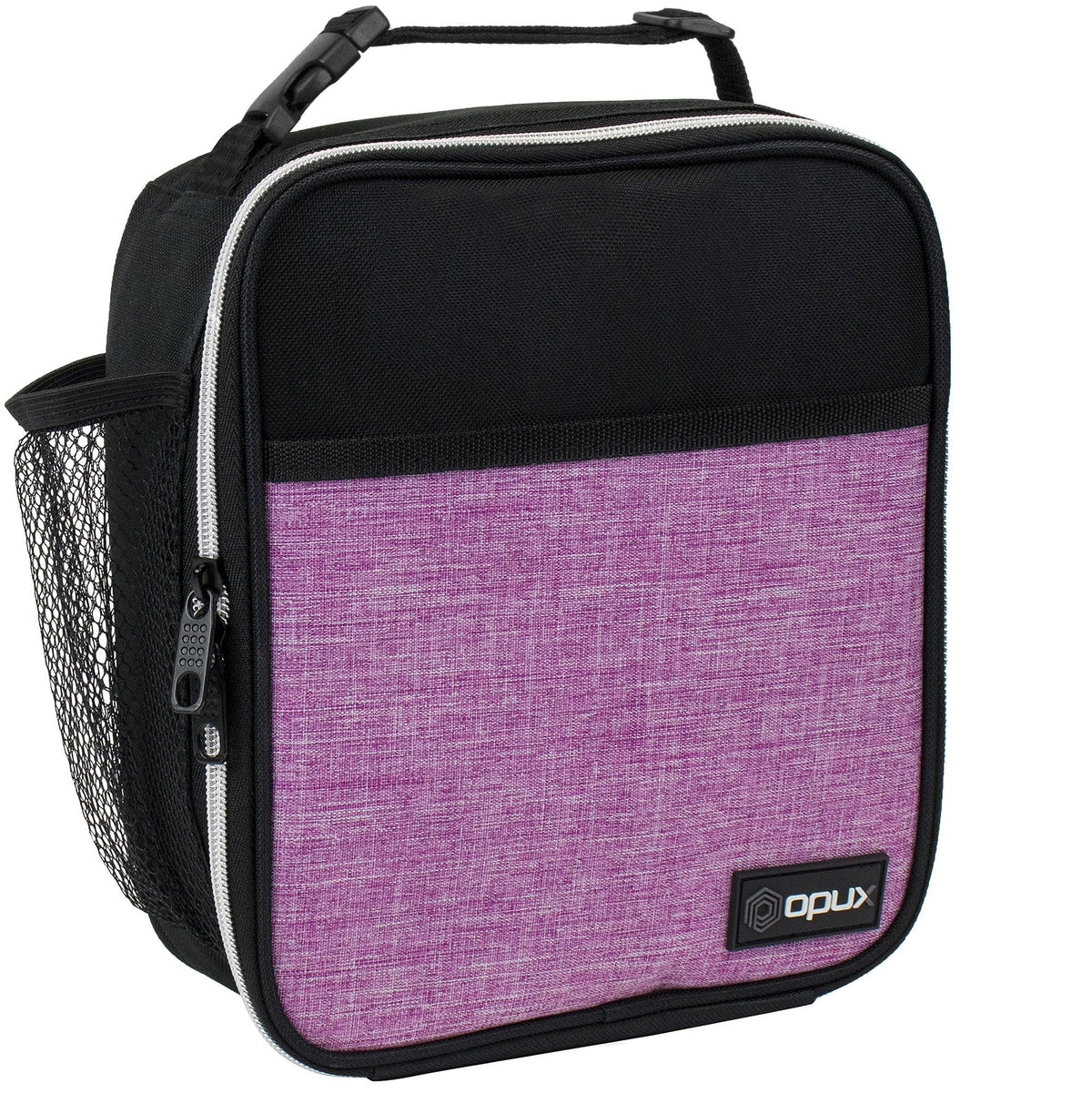 OPUX Premium Insulated Lunch Box, Soft School Lunch Bag for Kids Boys Girls, Leakproof Small Lunch Pail Men Women Work, Reusable Compact Cooler Tote Lunchbox for Office Adult, Black