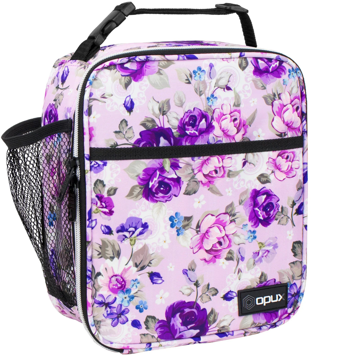 OPUX Premium Insulated Lunch Box, Soft School Lunch Bag for Kids Boys Girls, Leakproof Small Lunch Pail Men Women Work, Reusable Compact Cooler Tote Lunchbox for Office Adult, Black