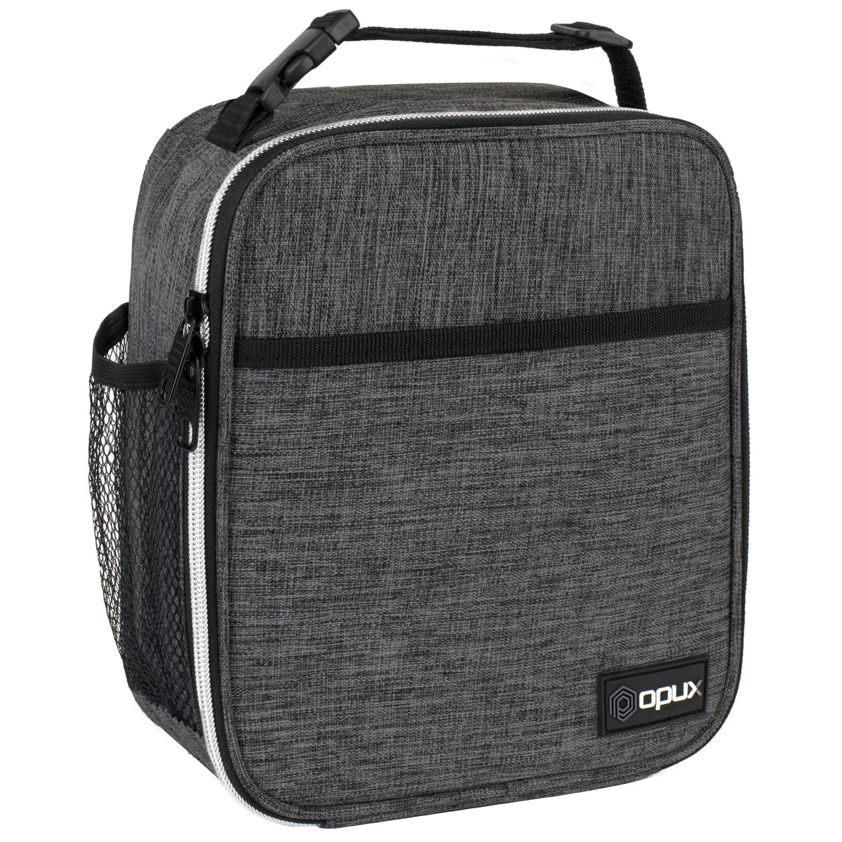 OPUX Premium Insulated Lunch Box, Soft School Lunch Bag for Kids Boys Girls, Leakproof Small Lunch Pail Men Women Work, Reusable Compact Cooler Tote Lunchbox for Office Adult, Black