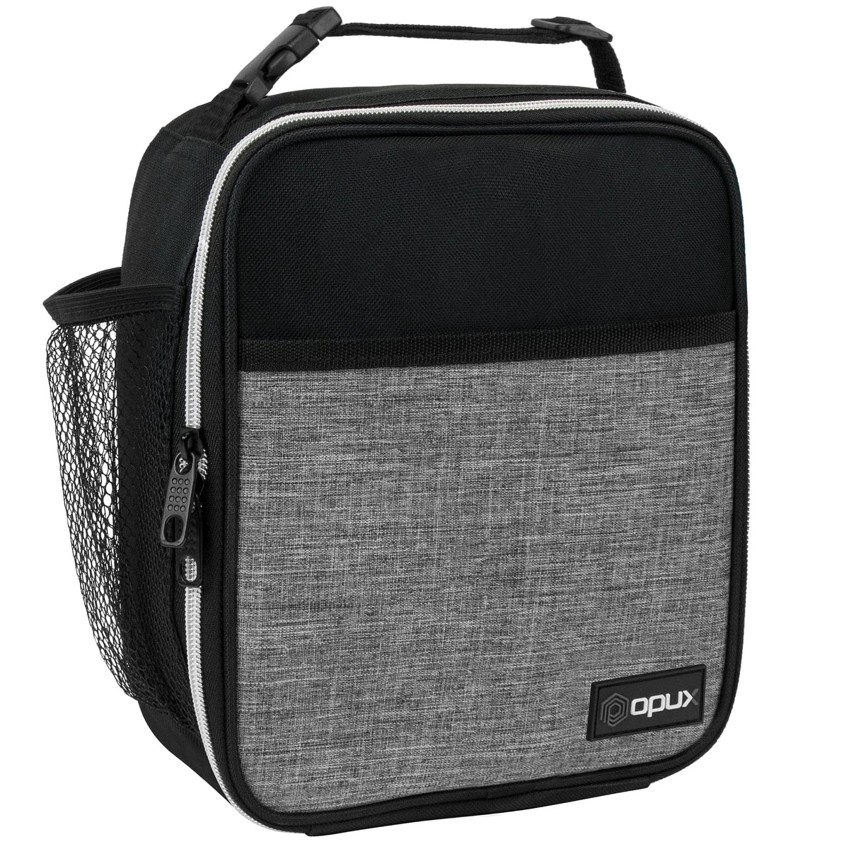 OPUX Premium Insulated Lunch Box, Soft School Lunch Bag for Kids Boys Girls, Leakproof Small Lunch Pail Men Women Work, Reusable Compact Cooler Tote Lunchbox for Office Adult, Black