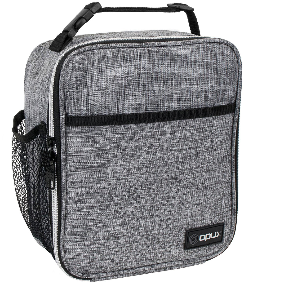 OPUX Premium Insulated Lunch Box, Soft School Lunch Bag for Kids Boys Girls, Leakproof Small Lunch Pail Men Women Work, Reusable Compact Cooler Tote Lunchbox for Office Adult, Black