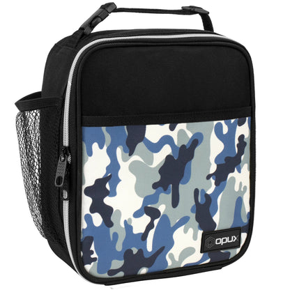OPUX Premium Insulated Lunch Box, Soft School Lunch Bag for Kids Boys Girls, Leakproof Small Lunch Pail Men Women Work, Reusable Compact Cooler Tote Lunchbox for Office Adult, Black