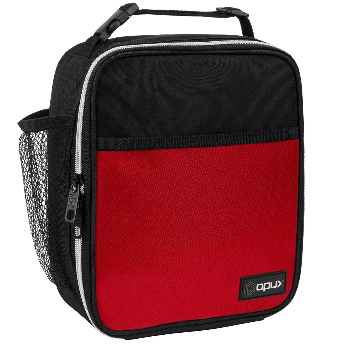 OPUX Premium Insulated Lunch Box, Soft School Lunch Bag for Kids Boys Girls, Leakproof Small Lunch Pail Men Women Work, Reusable Compact Cooler Tote Lunchbox for Office Adult, Black