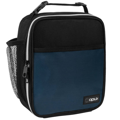 OPUX Premium Insulated Lunch Box, Soft School Lunch Bag for Kids Boys Girls, Leakproof Small Lunch Pail Men Women Work, Reusable Compact Cooler Tote Lunchbox for Office Adult, Black