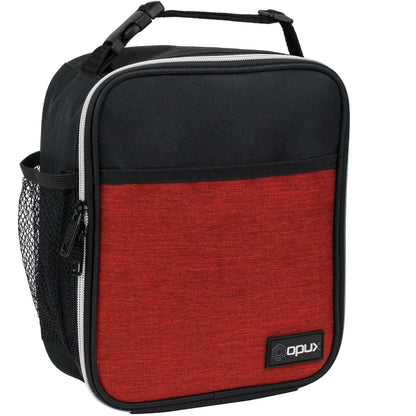 OPUX Premium Insulated Lunch Box, Soft School Lunch Bag for Kids Boys Girls, Leakproof Small Lunch Pail Men Women Work, Reusable Compact Cooler Tote Lunchbox for Office Adult, Black