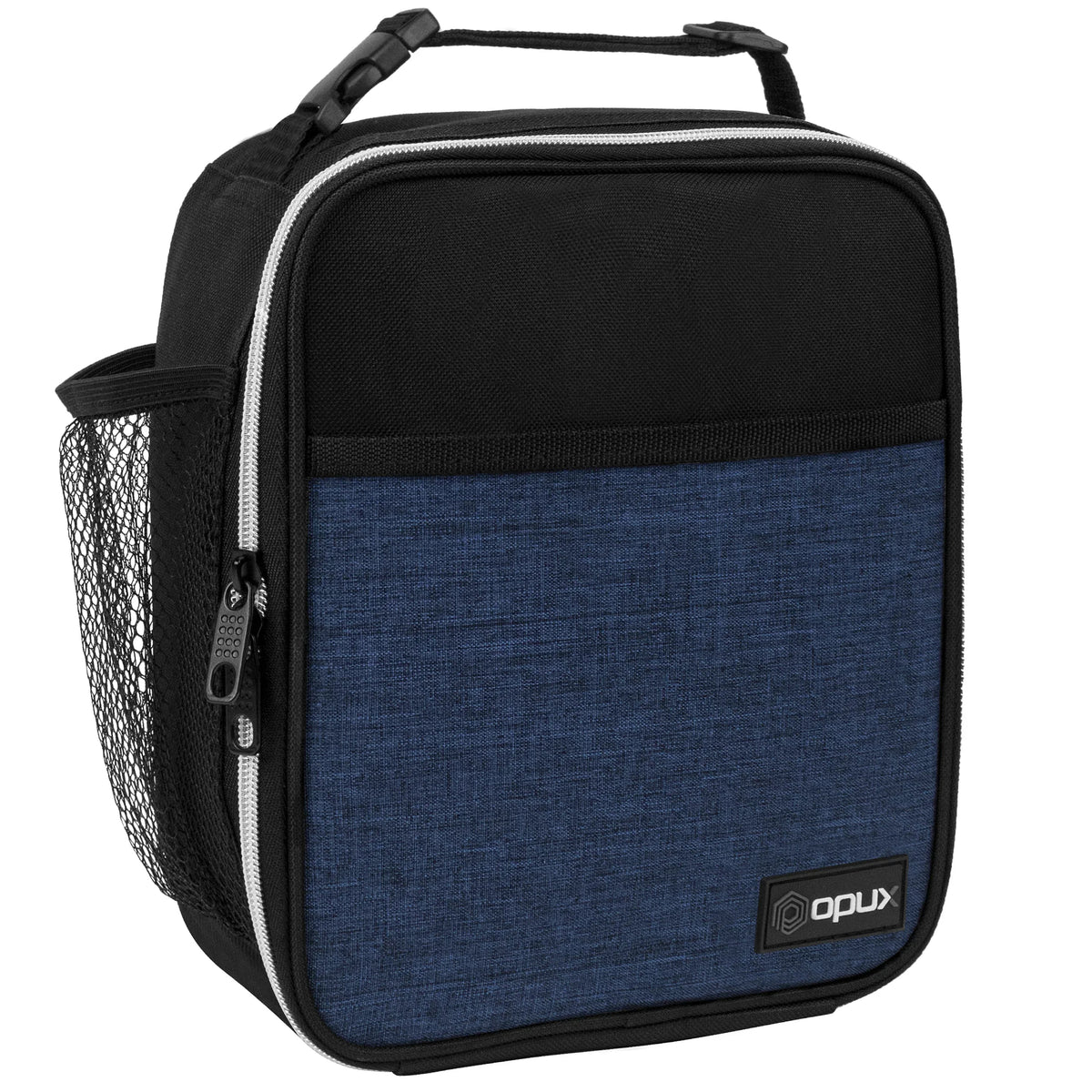 OPUX Premium Insulated Lunch Box, Soft School Lunch Bag for Kids Boys Girls, Leakproof Small Lunch Pail Men Women Work, Reusable Compact Cooler Tote Lunchbox for Office Adult, Black