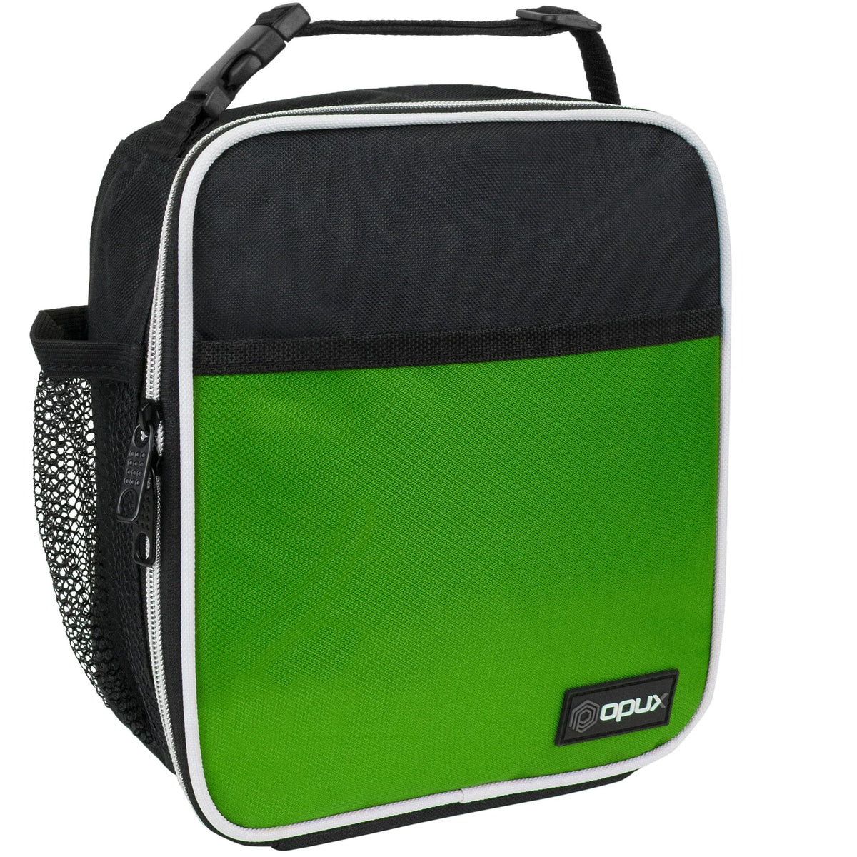 OPUX Premium Insulated Lunch Box, Soft School Lunch Bag for Kids Boys Girls, Leakproof Small Lunch Pail Men Women Work, Reusable Compact Cooler Tote Lunchbox for Office Adult, Black