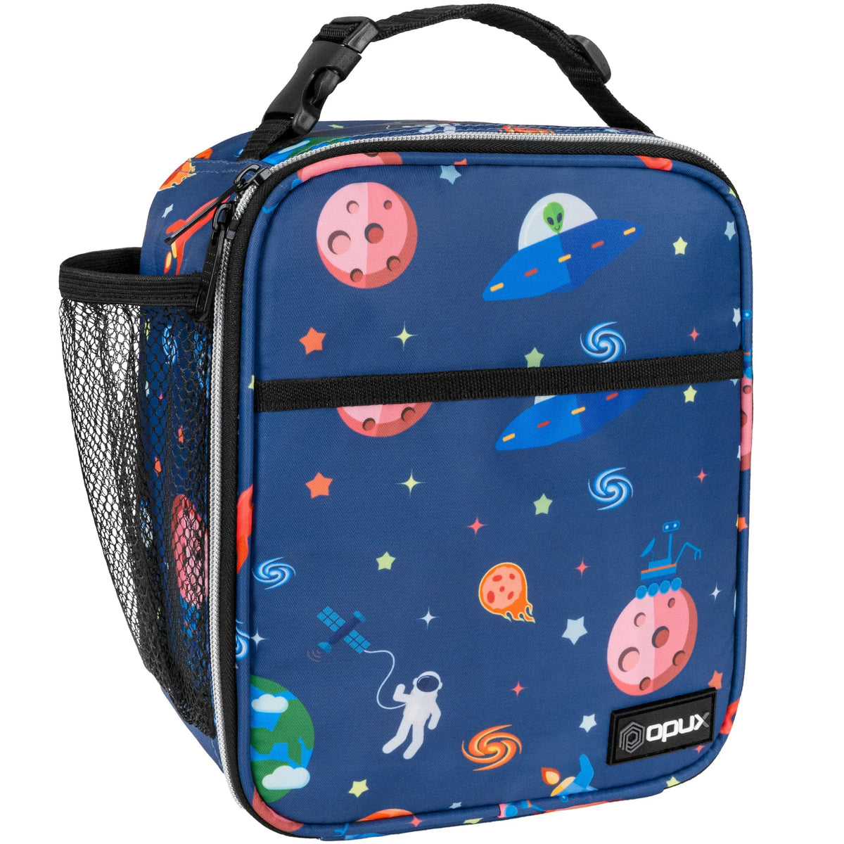OPUX Premium Insulated Lunch Box, Soft School Lunch Bag for Kids Boys Girls, Leakproof Small Lunch Pail Men Women Work, Reusable Compact Cooler Tote Lunchbox for Office Adult, Black