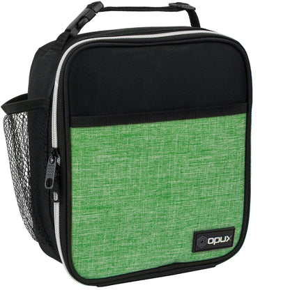 OPUX Premium Insulated Lunch Box, Soft School Lunch Bag for Kids Boys Girls, Leakproof Small Lunch Pail Men Women Work, Reusable Compact Cooler Tote Lunchbox for Office Adult, Black