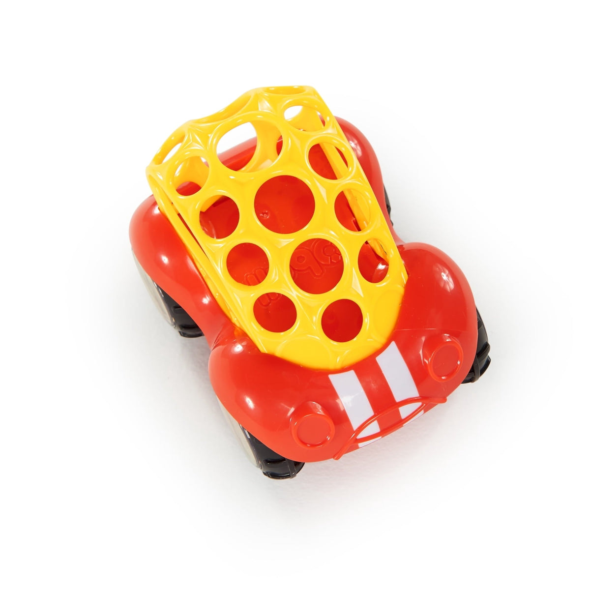 Oball Easy Grasp Rattle & Roll BPA-Free Push Car Infant Crawling Toy, 1 Pack, Red, Unisex