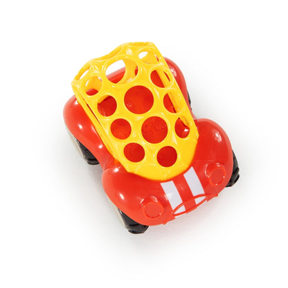 Oball Easy Grasp Rattle & Roll BPA-Free Push Car Infant Crawling Toy, 1 Pack, Red, Unisex