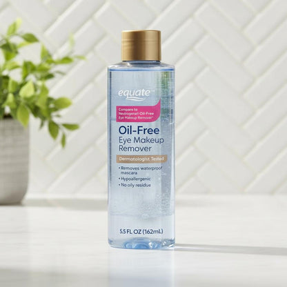 Equate Oil-Free Eye Makeup Remover, 5.5 fl oz, Compare to Neutrogena Oil-Free Eye Makeup Remover