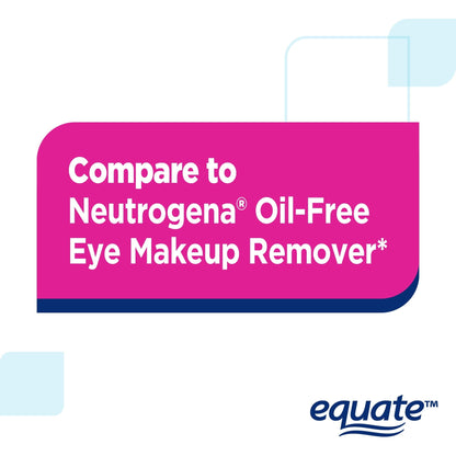 Equate Oil-Free Eye Makeup Remover, 5.5 fl oz, Compare to Neutrogena Oil-Free Eye Makeup Remover