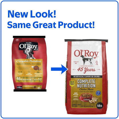 Ol' Roy Complete Nutrition Chicken Flavor Dry Dog Food, 46 lb Bag
