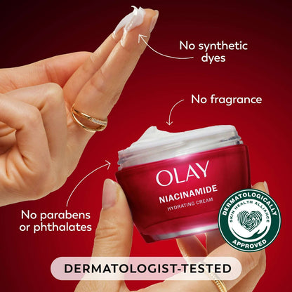 Olay Face Cream Regenerist Niacinamide and Peptide 24 Facial Moisturizer, Reduces Wrinkles, 1.7 oz