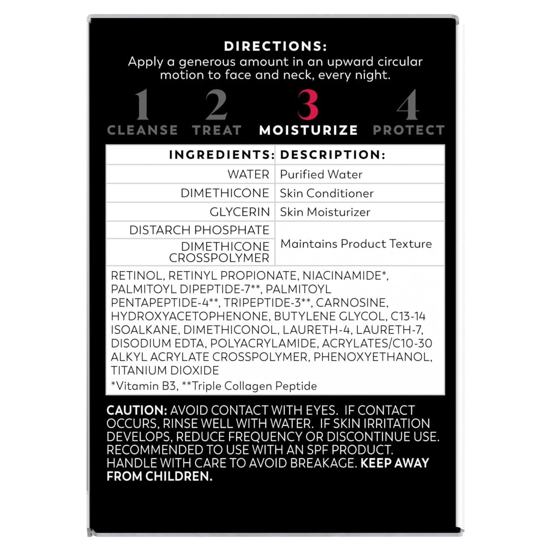 Olay Skin Care Regenerist Retinol 24 + Peptide Facial Moisturizer, Fragrance-Free,