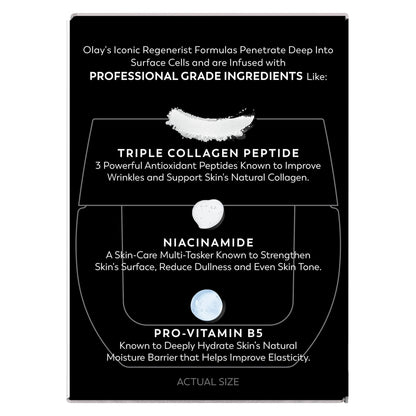 OLAY REGENERIST Anti-Aging Face Cream, Hydrating, Anti-Wrinkle, Firming Moisturizer, Fragrance Free, Skin Care with Triple Collagen Peptide & Niacinamide