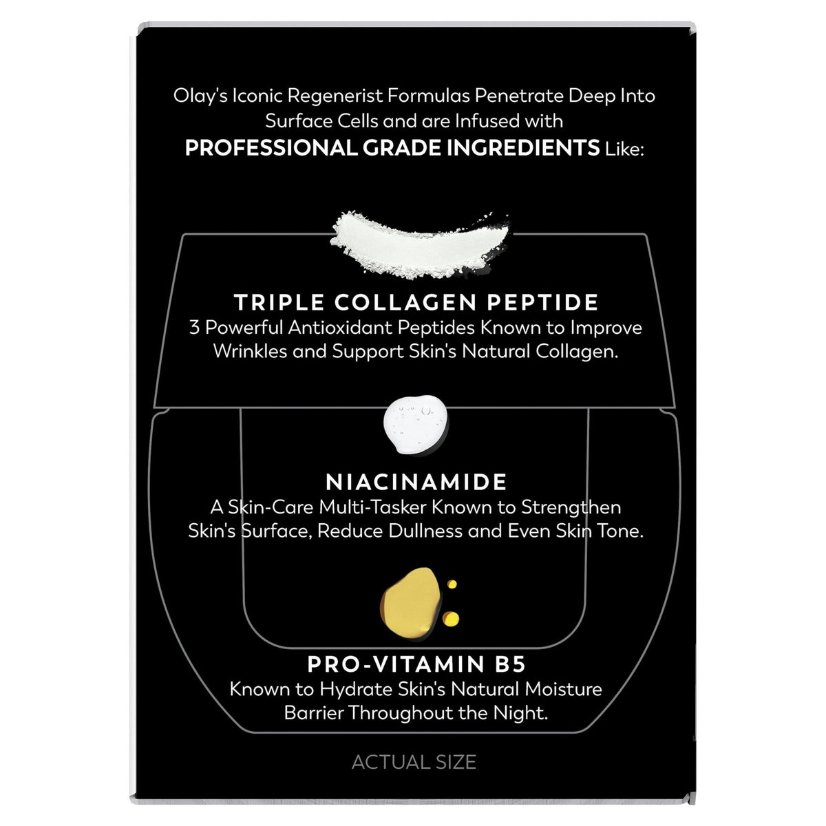 Olay Regenerist Night Recovery Cream with Triple Collagen Peptide, Wrinkle Reducer, Non-Greasy, Fragrance-Free, Hydrating Face Moisturizer for Women, 1.7 oz