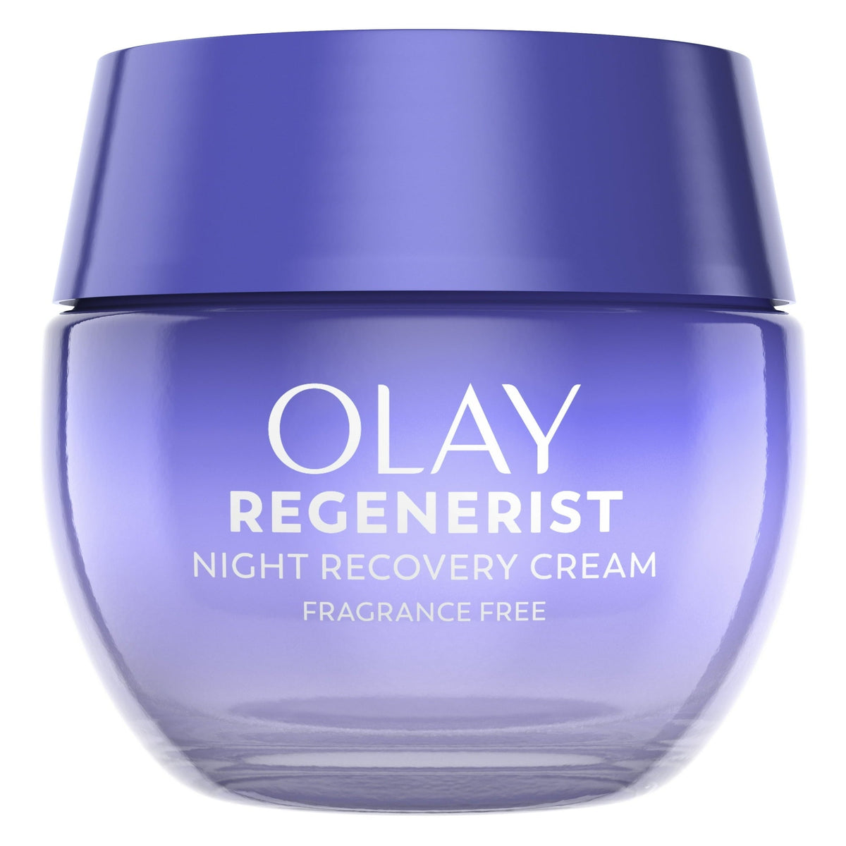 Olay Regenerist Night Recovery Cream with Triple Collagen Peptide, Wrinkle Reducer, Non-Greasy, Fragrance-Free, Hydrating Face Moisturizer for Women, 1.7 oz
