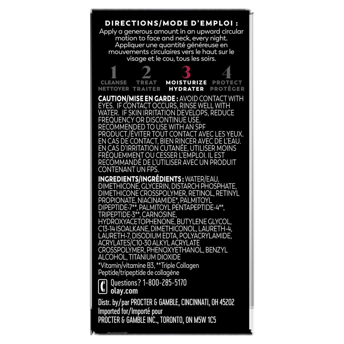 Olay Skin Care Regenerist Retinol 24 + Peptide Facial Moisturizer, Fragrance-Free,