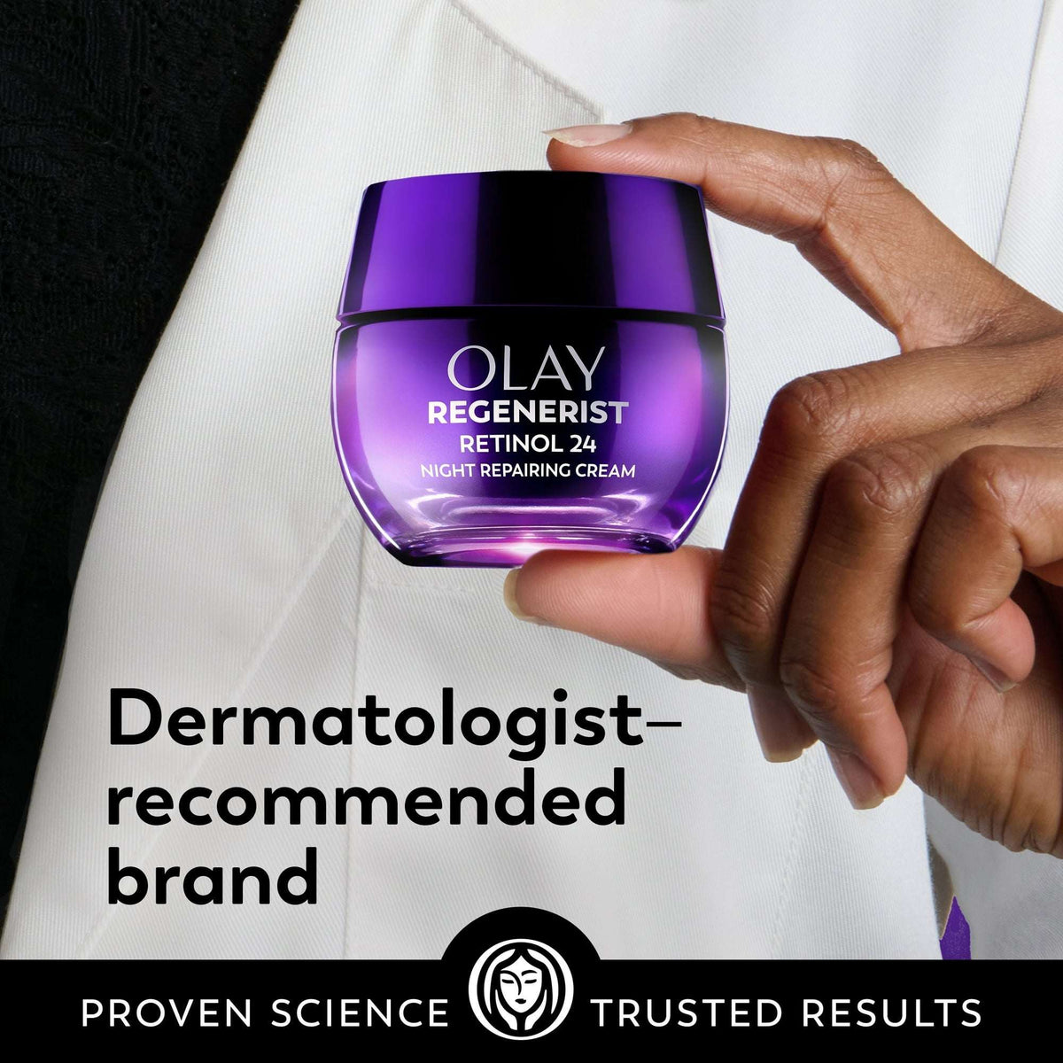 Olay Skin Care Regenerist Retinol 24 + Peptide Facial Moisturizer, Fragrance-Free,