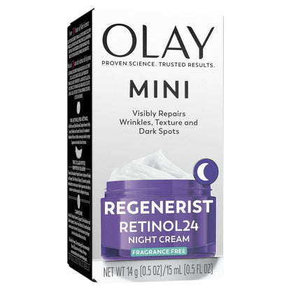 Olay Skin Care Regenerist Retinol 24 + Peptide Facial Moisturizer, Fragrance-Free,
