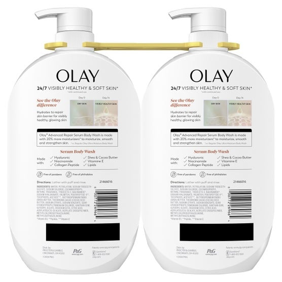 Olay Advanced Repair Serum Body Wash, 35 fl oz, 2-pack
