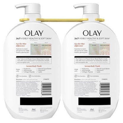Olay Advanced Repair Serum Body Wash, 35 fl oz, 2-pack