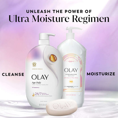 Olay Age Defy Body Wash, Ultra Moisture, Vitamin B3 & Hyaluronic, 35oz