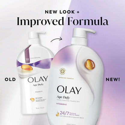 Olay Age Defy Body Wash, Ultra Moisture, Vitamin B3 & Hyaluronic, 35oz
