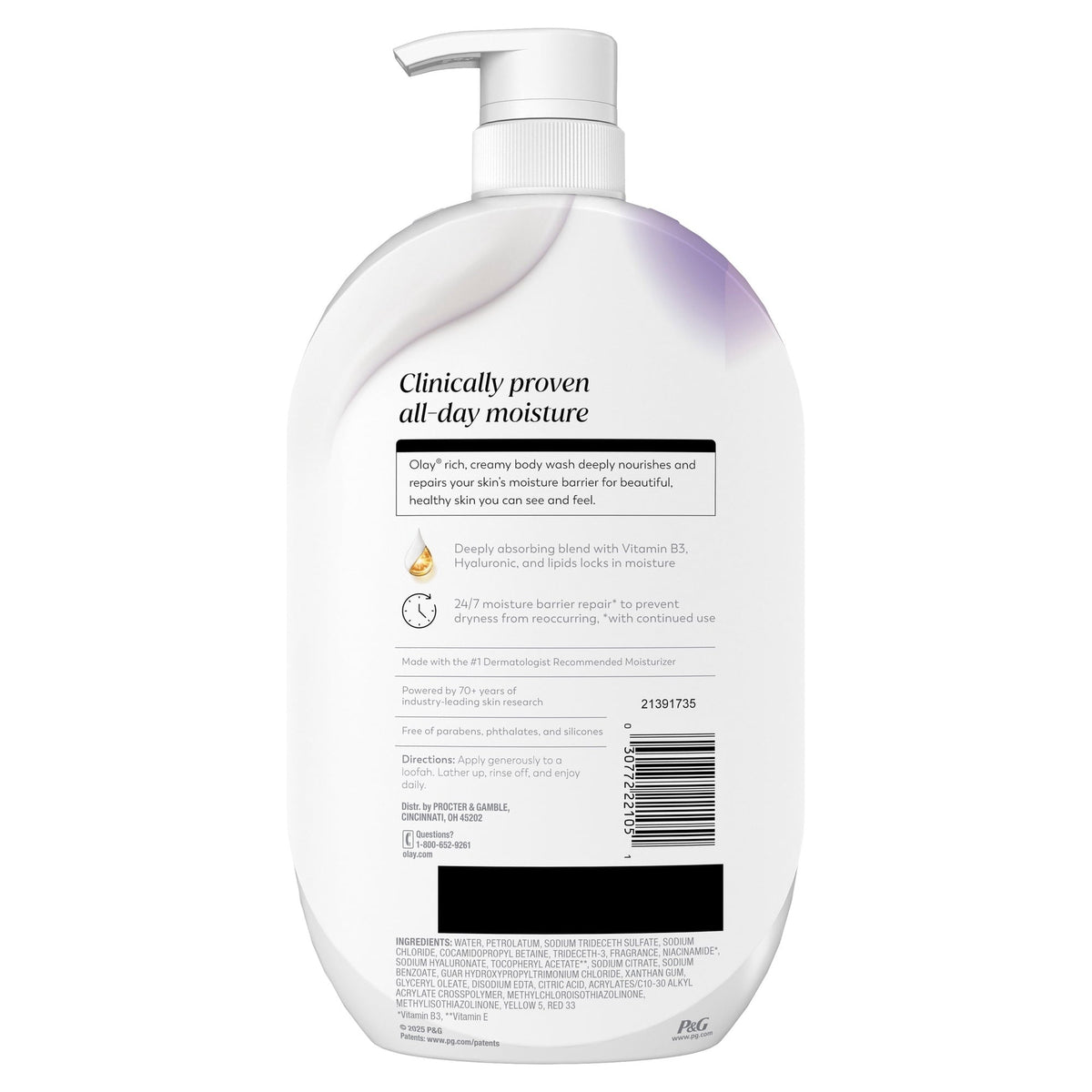 Olay Age Defy Body Wash, Ultra Moisture, Vitamin B3 & Hyaluronic, 35oz