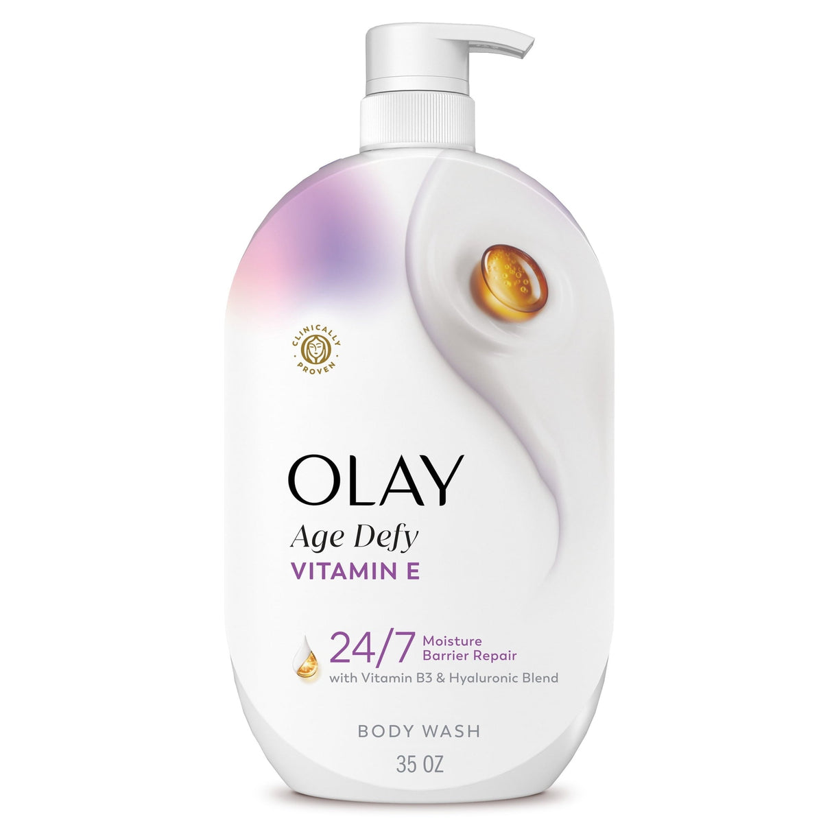 Olay Age Defy Body Wash, Ultra Moisture, Vitamin B3 & Hyaluronic, 35oz