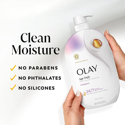 Olay Age Defy Body Wash, Ultra Moisture, Vitamin B3 & Hyaluronic, 35oz